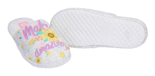 Pantufla Barbie Gris