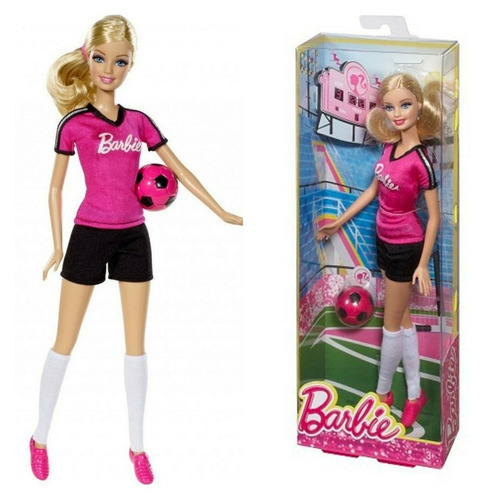 Muñeca Barbie Profesiones Futbolista Con Pelota Quiero Ser