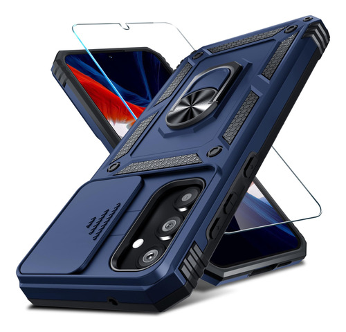 Funda Resistente Con Protector De Camara Samsung A55 Azul