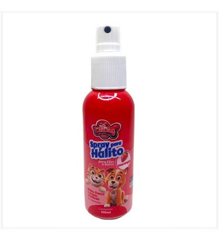 Spray Xo Bafinho Tchau Mau Halito Caes Gatos Oral Pet Sabor Morango