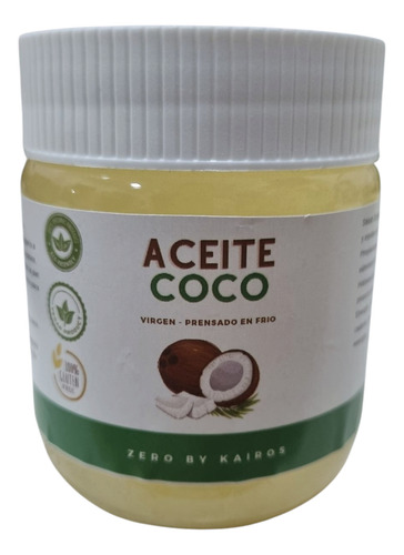 Aceite De Coco Orgánico. Extra Virgen. Desparasitante 400 Ml