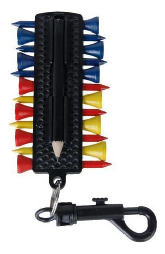 8x Golf 12 Tees 2 Tool Pencil With Key Clip