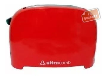 Tostadora Electrica Ultracomb To-4005 750 Watts 2 Fetas Roja