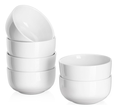 10-ounce Porcelain Bowl Set - 6 Packs,white