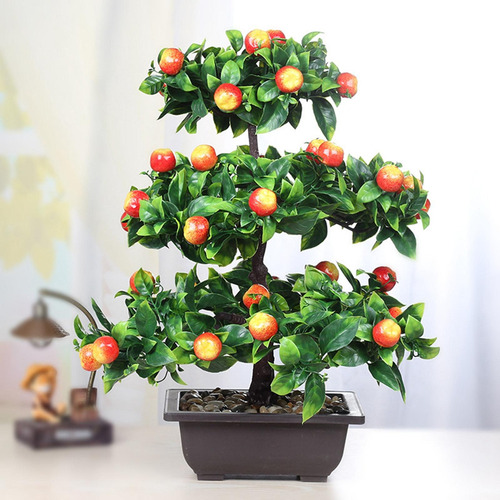 M Bonsái De Árbol Frutal Artificial, Centro De Mesa Manzana