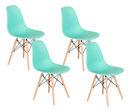 Pack 4 Sillas Eames Para Comedor, Living O Terraza