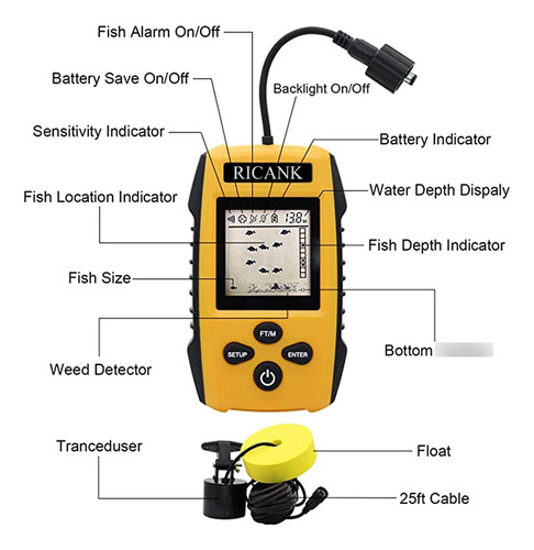 Buscador De Peces Portátil Fish Finder Modelo 2023