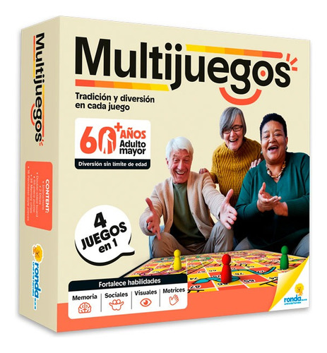 Juego De Mesa Multijuegos +60 Años Original Ronda -toy Store