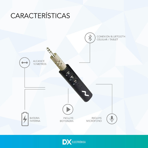 Receptor Bluetooth Batería Cn Control Volumen Manos Libres *