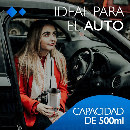 Imagen 8 de 10 de Jarra Taza Calentador Térmico Para Auto Acero Inoxidable 12v
