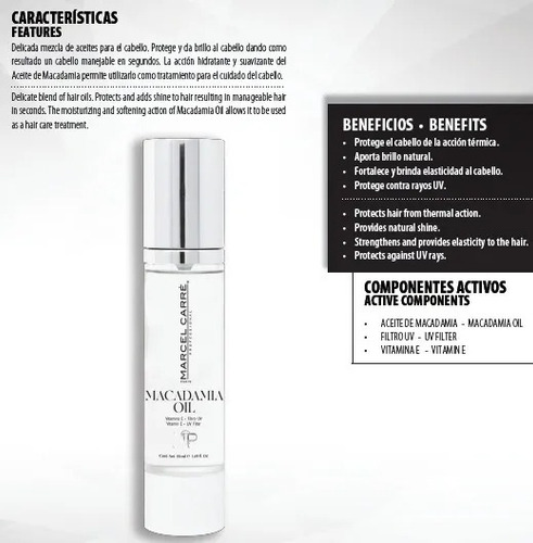 Marcel Carré Shampoo Color 300 Mascarilla 500 Macadamia 3pz