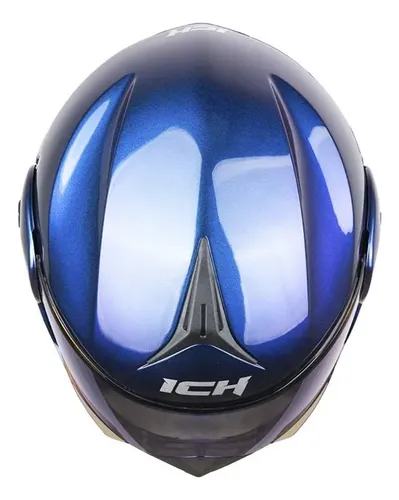 Casco Abatible Ich 3110 Solid Camale Visor Azul