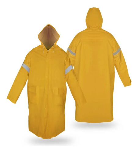 Impermeable Gabardina Largo Con Reflejante Mr Dz1001r