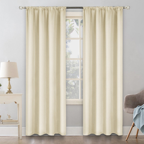 De 2 Cortinas Blackout Com Bolso Para Quarto 264x213cm