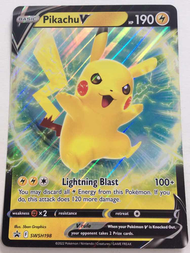 Pokémon Tcg Pikachu V Gx Swsh198 Jumbo Card