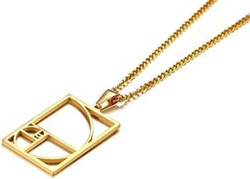 Hisatan Unisex Acero Inoxidable Chapado En Oro Geometría Fib