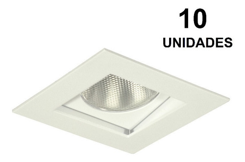 10 Spots Embutir Quadrado Recuado P/ Led Par20 Mli04