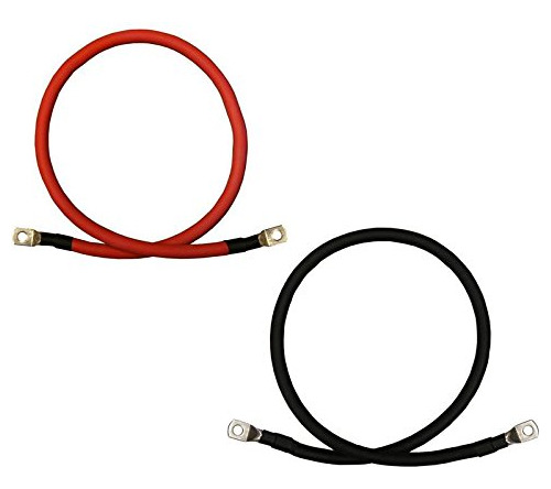 4-0 Awg Calibre Rojo + Negro Puro Cables De Cobre De La Bate