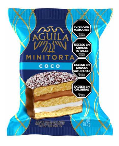 Alfajor Triple Aguila mini torta Coco y dulce de leche 70,5g Arcor