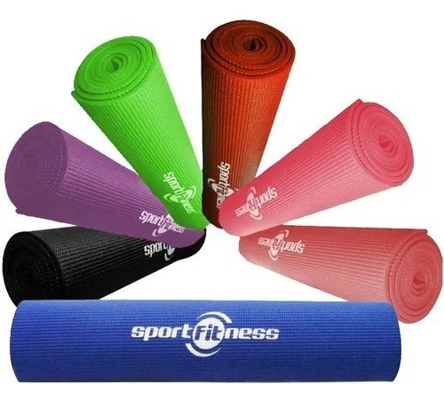 Colchoneta Yoga Mat Pilates 6mm Ejercicios Sport Fitness Gym Color Rojo