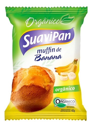 Muffin Orgânico de Banana Suavipan 40g