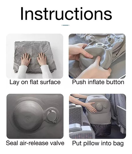 Reposapiés Inflable, Almohada Para Viajar En Avión.