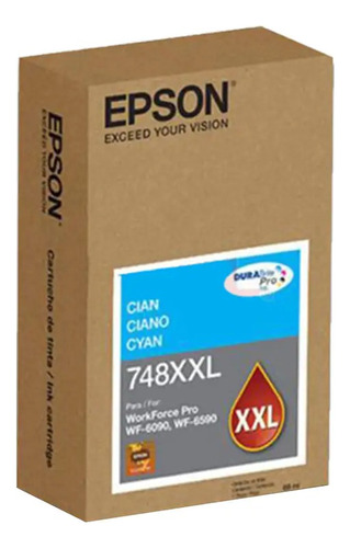 Cartucho Epson T748xxl Cian Orig Wf 6090/6590