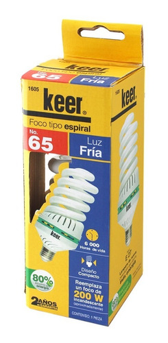 Foco Fluorescente Luz Fría 45w Base E27 Sanelec