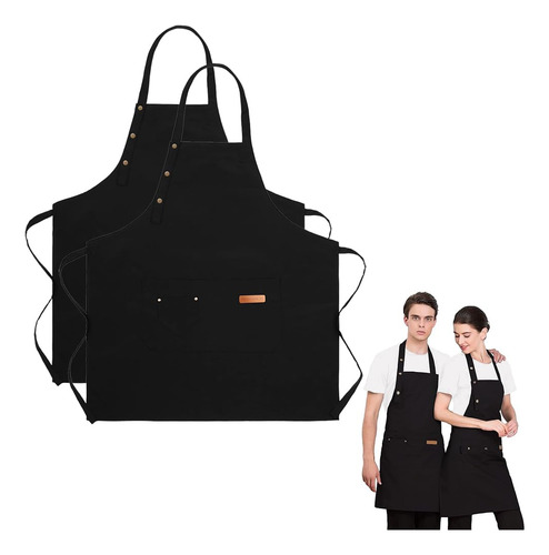 2 Pzs Delantal De Cocina Impermeables, Babero Chef