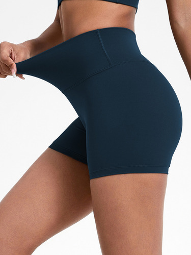 Shorts Deportivos Mujer Licra Corte Alto Ajuste Perfecto Gym