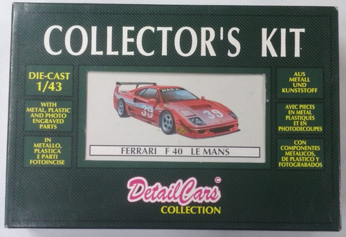 Ferrari F 40 Le Mans Detail Cars Die Cast 1/43 Milouhobbies