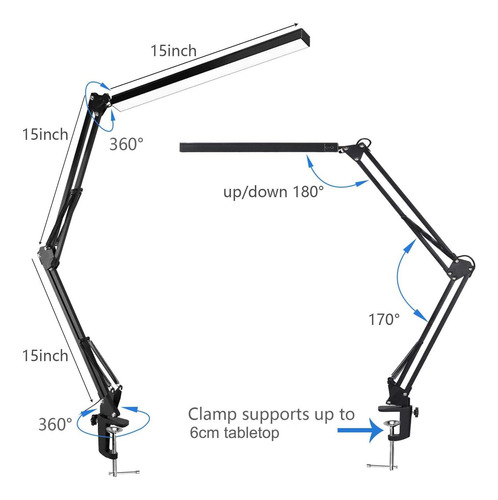 Lampara De Escritorio, Lampara De Mesa Con Brazo Flexible