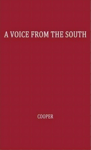 A Voice From The South, De Anna Julia Cooper. Editorial Abc Clio, Tapa Dura En Inglés