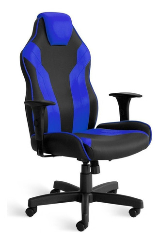 Cadeira Gamer Flex Giratória 5033 C/br 8317 Cor Preto-azul