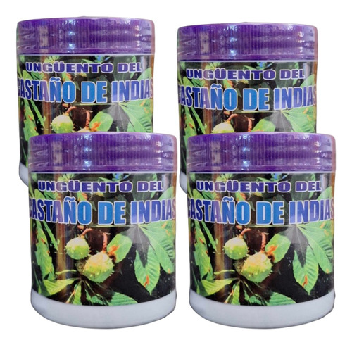 Pomada Castaño De Indias 125 Gr  Alivio Efectivo 4 Pzas