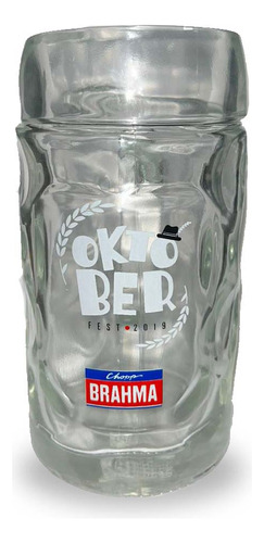 Caneca Chopp Oktoberfest Brahma Vidro Transparente 500ml Oktoberfest 2019 - Quiosque Brahma