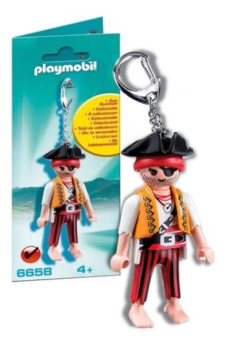 Chaveiro Bonequinho Playmobil Pirata 6658 Sunny 1676