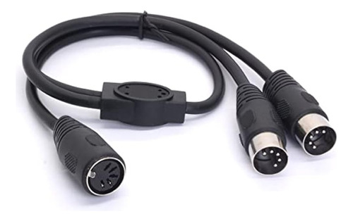 Glhong Midi Y Adaptador De Cable Divisor, Din 5 Pin Hembra J