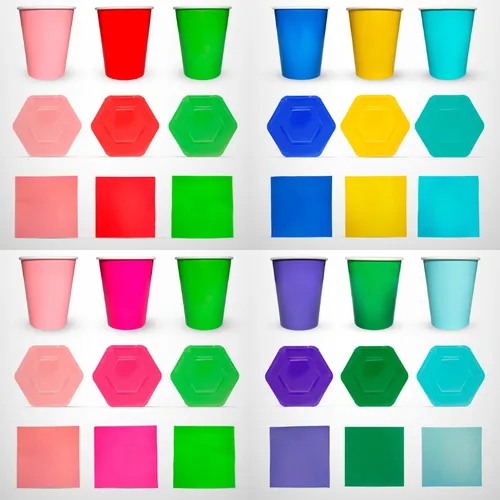 comprar Combo Descartable Coloridos Mesa Decoracion Cumpleaños X32