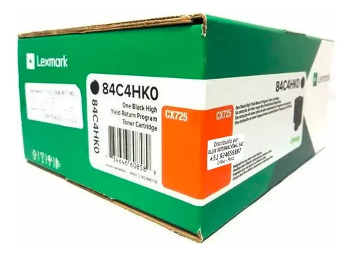 Toner Lexmark 84c4hko Negro Cx725 Extra Alto Rendimiento