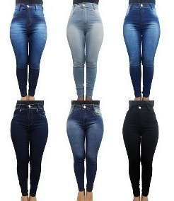 calça jeans feminina cintura alta lycra