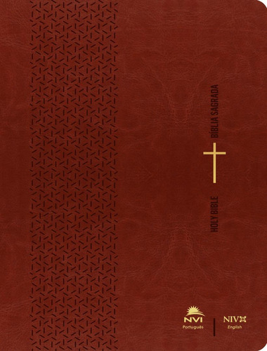 Biblia Nvi Portugues/ingles - Capa Luxo - Marrom - 2ª Ed