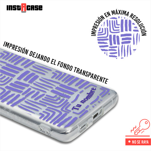Funda Para Zte Para Mujer Rayas Abstracto Nombre