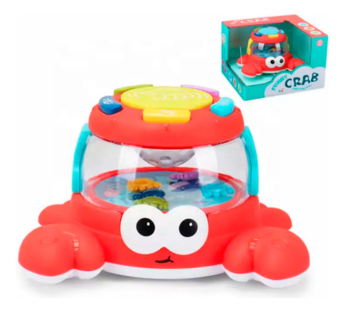 Juguete Musical Animales Multiples Sonidos Y Luces Para Bebe Color Cangrejo