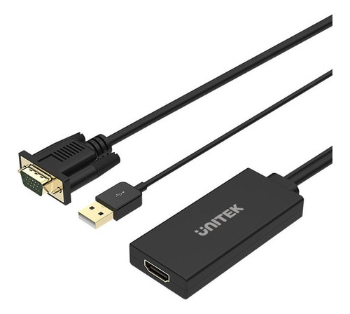 Cable Adaptador Conversor Vga A Hdmi Con Audio - Unitek