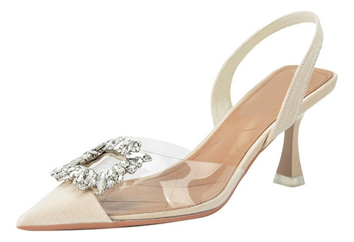 Sandalias De Tacón Alto Con Punta De Moda Para Mujer