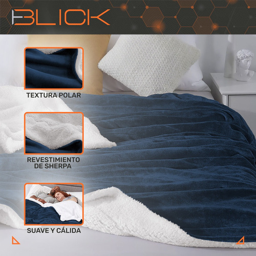 Para Ny Cobija Polar Matrimonial Frazada Suave Con Sherpa /