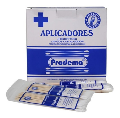 Aplicadores De Madera Con Algodon  R - Unidad a $70