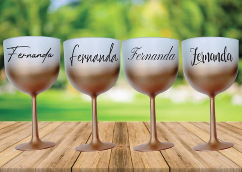 10 Unid Taça De Gin Drink Personalizada Como Quiser 20cm Alt