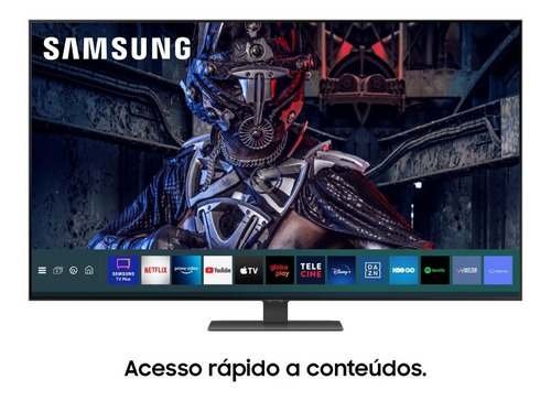 Imagem 6 de 10 de Smart Tv 55 Samsung Qled 4k 55q80a Modo Game Processador Ia